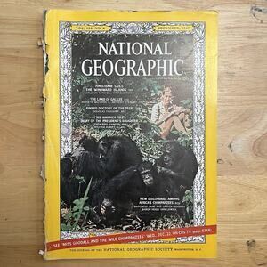 Vintage National Geographic December 1965 Jane Goodall Chimpanzees Galilee